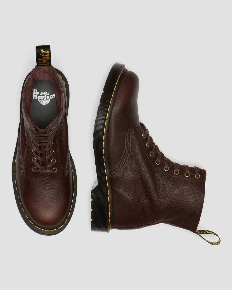 bruna dr martens 1460 pascal ambassador herrstövlar med snörning