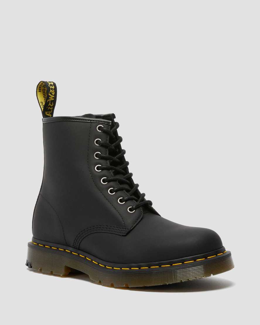 svarta dr martens 1460 dms wintergrip herrstövlar med snörning