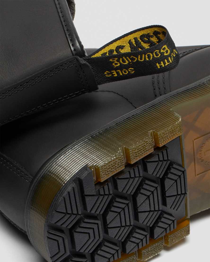 svarta dr martens 1460 dms wintergrip herrstövlar med snörning