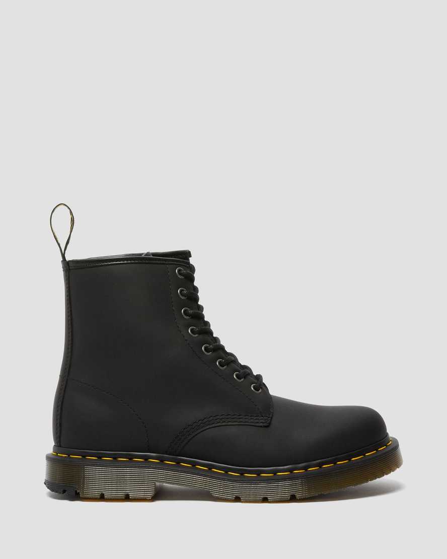 svarta dr martens 1460 dms wintergrip herrstövlar med snörning