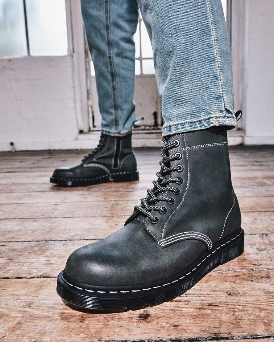dr martens 1460 pascal zip herrstövlar med snörning olivgrön