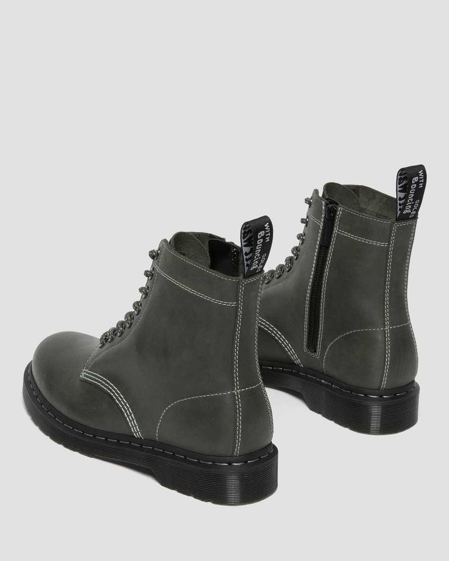 dr martens 1460 pascal zip herrstövlar med snörning olivgrön