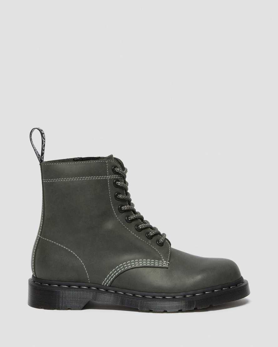 dr martens 1460 pascal zip herrstövlar med snörning olivgrön