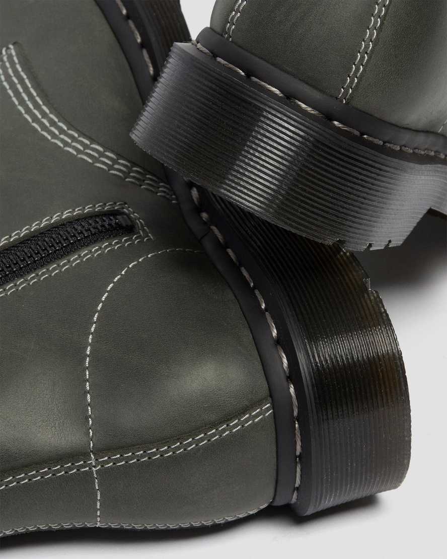 dr martens 1460 pascal zip herrstövlar med snörning olivgrön