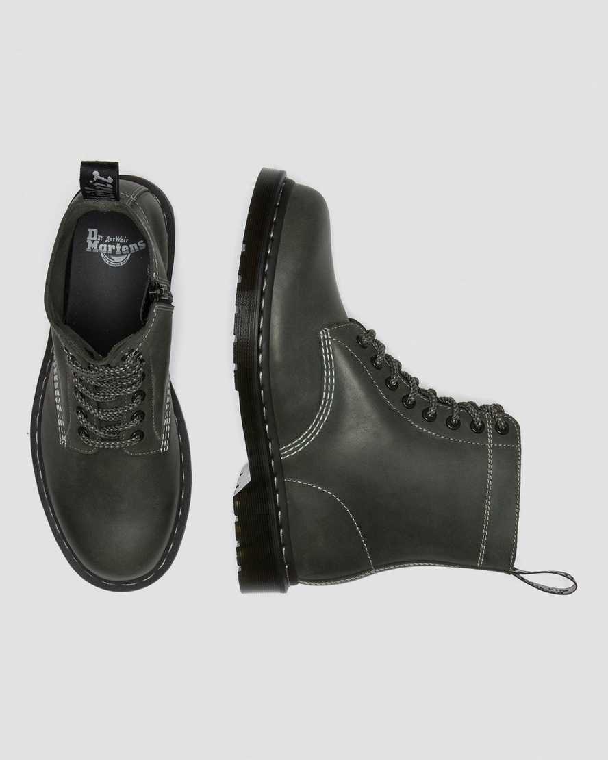 dr martens 1460 pascal zip herrstövlar med snörning olivgrön