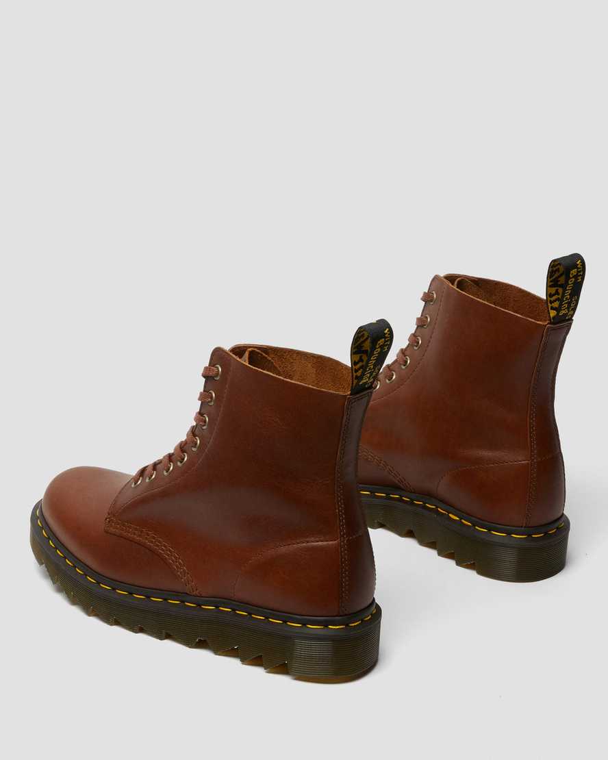 bruna dr martens 1460 pascal ziggy herrstövlar med snörning