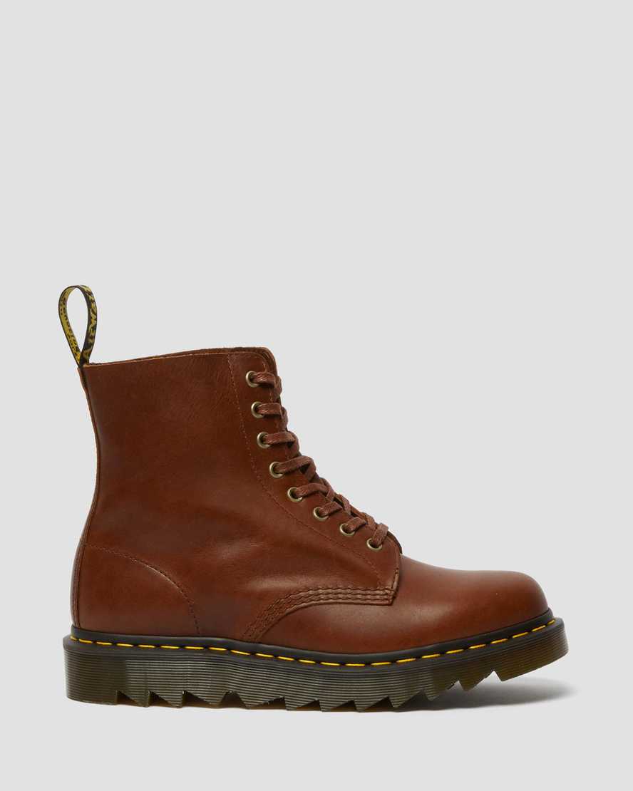 bruna dr martens 1460 pascal ziggy herrstövlar med snörning