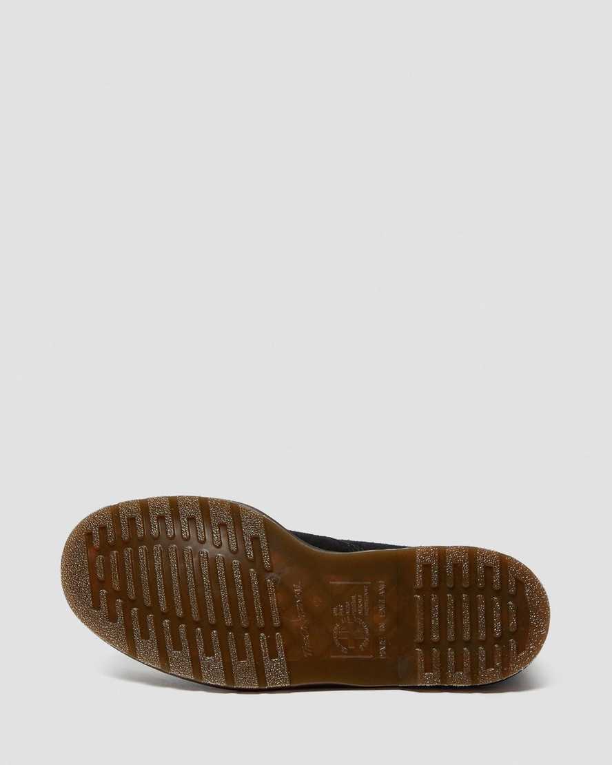svarta dr martens 101 shearling fodrade stövlar för herr