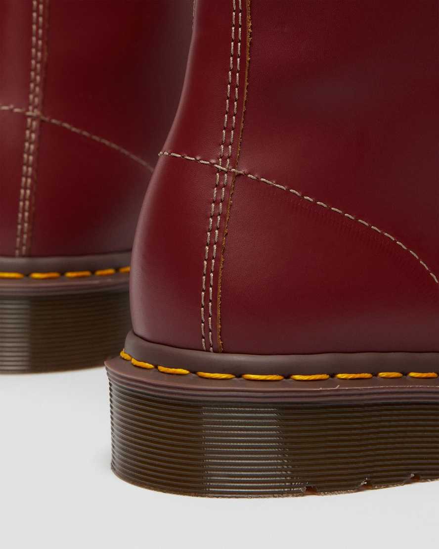 röda dr martens 1490 vintage made in england herrstövlar med halva vaden