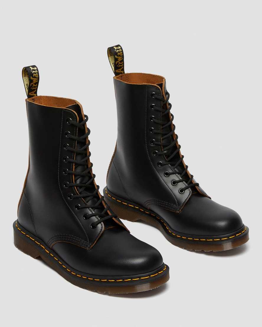 svarta dr martens 1490 vintage made in england herrstövlar med halva vaden
