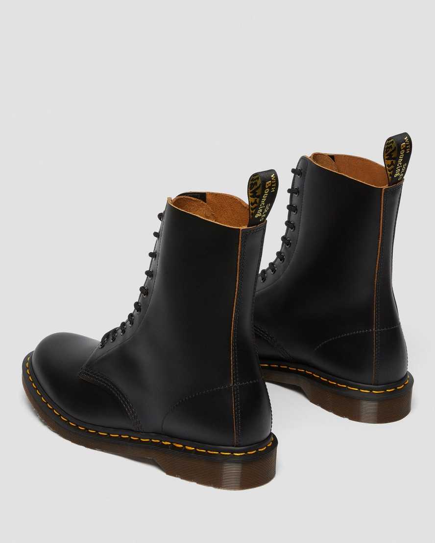 svarta dr martens 1490 vintage made in england herrstövlar med halva vaden