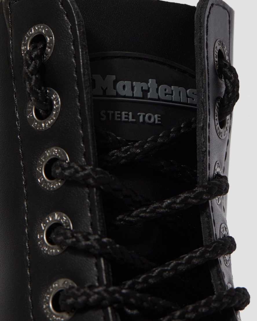 svarta dr martens 8761 bxb herrstövlar med halvhöga vadar
