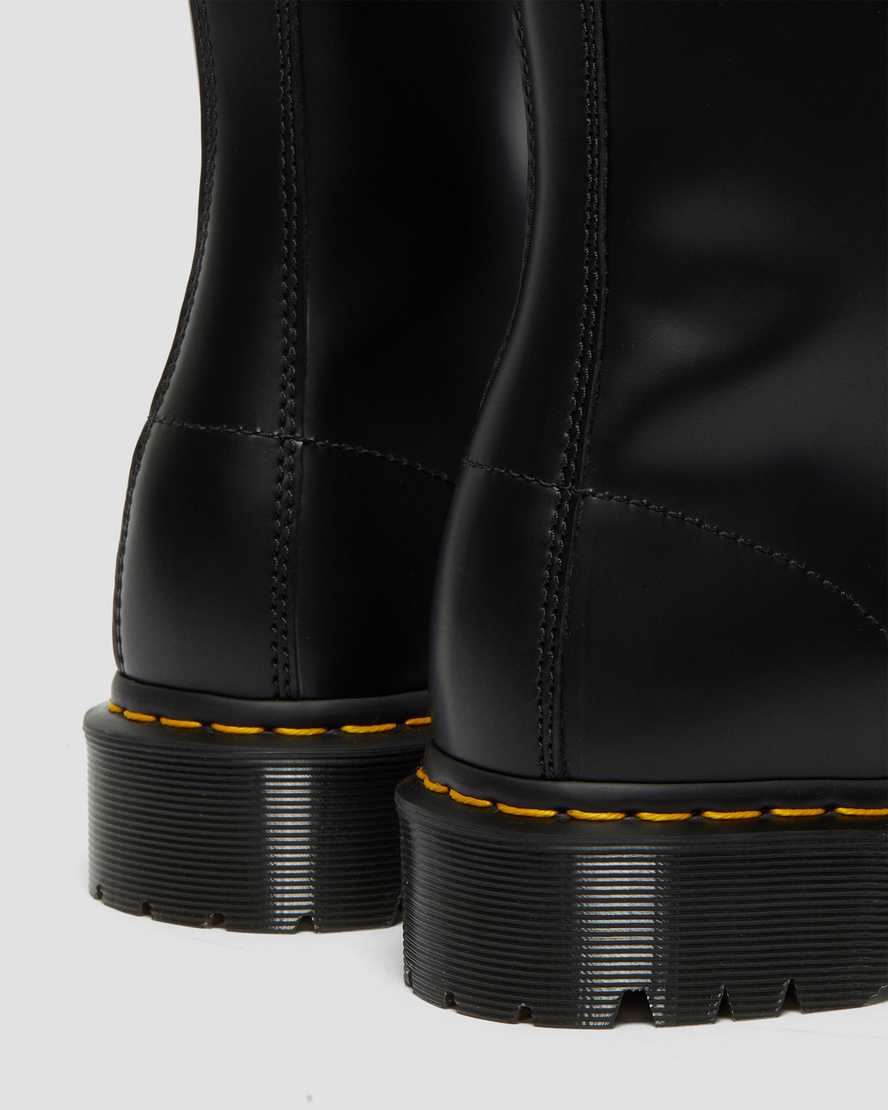 svarta dr martens 1490 bex smooth herrstövlar med halva vaden