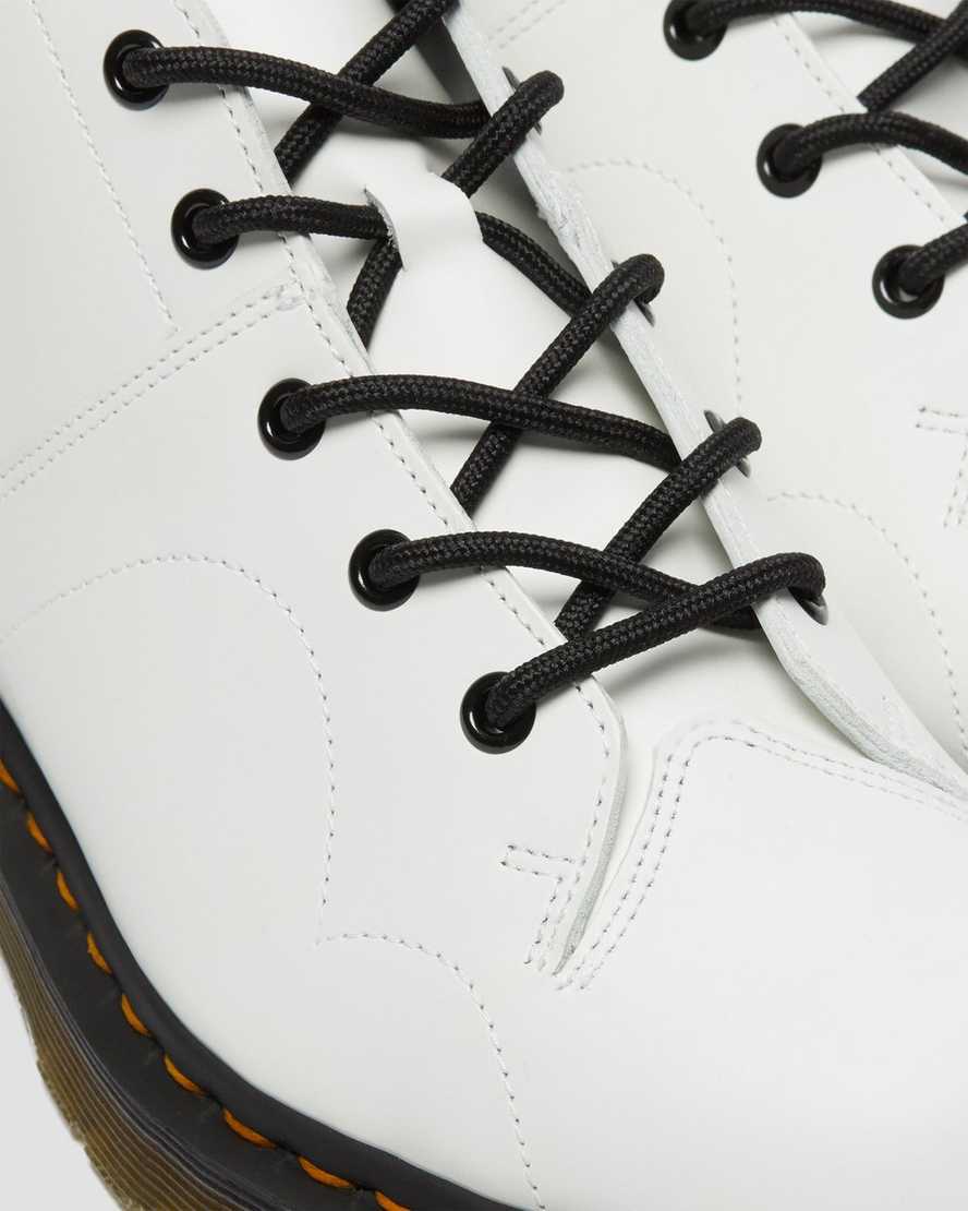 vita dr martens church smooth monkey-stövlar för män