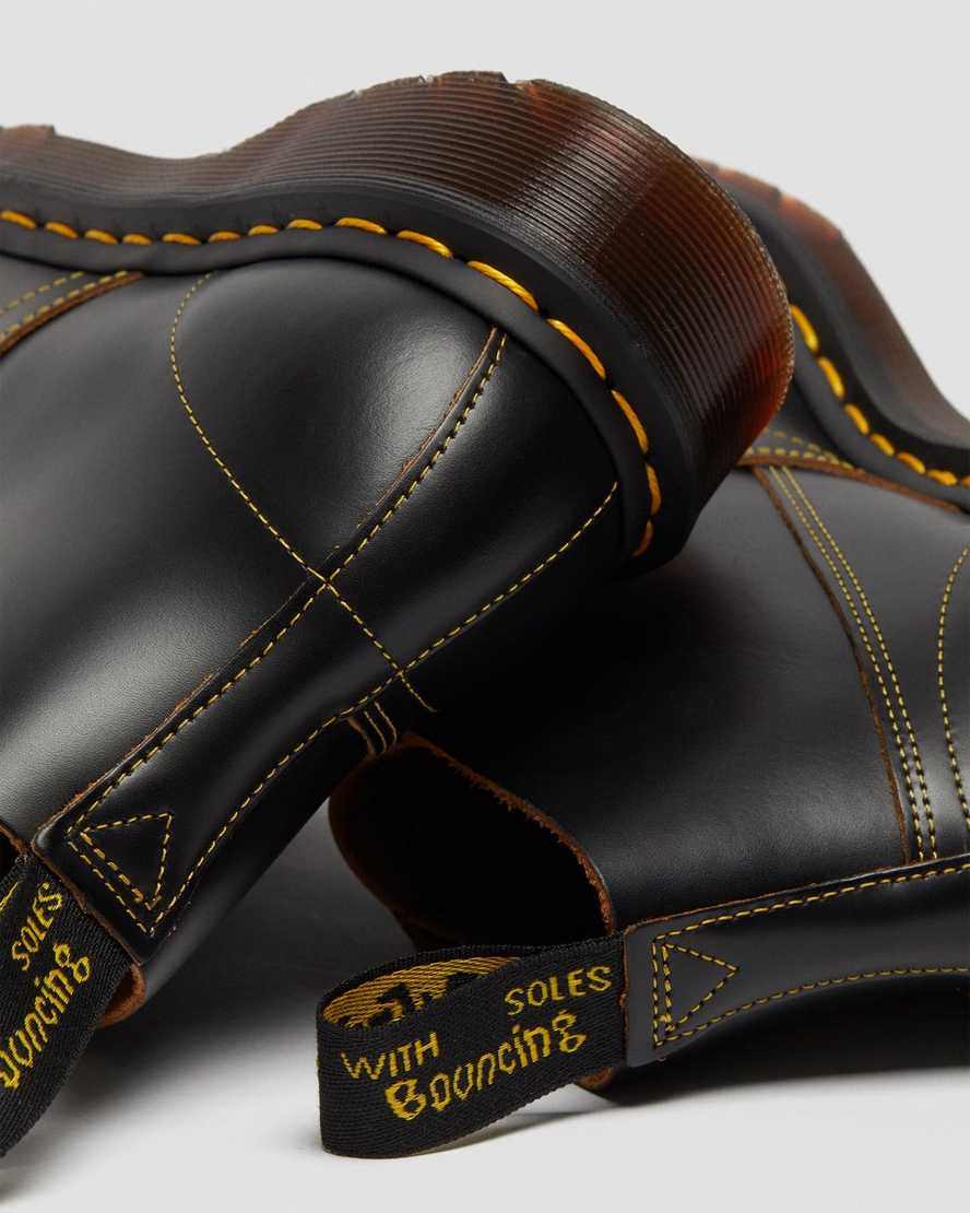 svarta dr martens church vintage monkey-stövlar för män