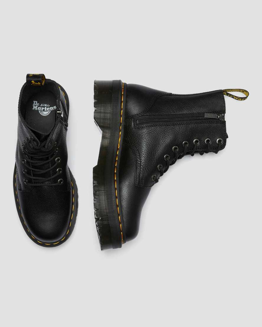 svarta dr martens jadon pisa herr platåstövlar