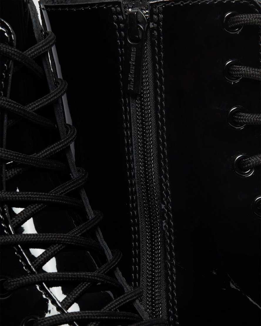 svarta dr martens jadon patent herr platåstövlar