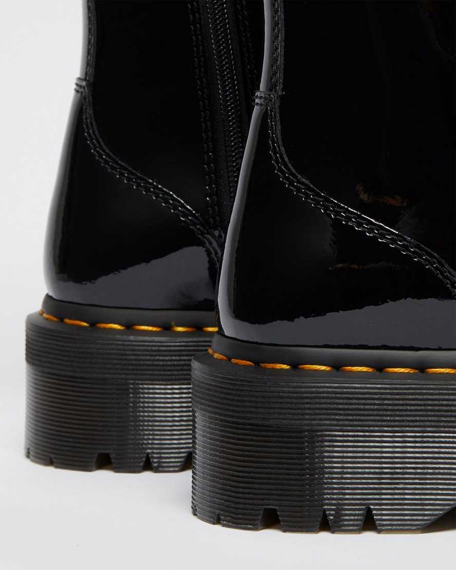 svarta dr martens jadon patent herr platåstövlar