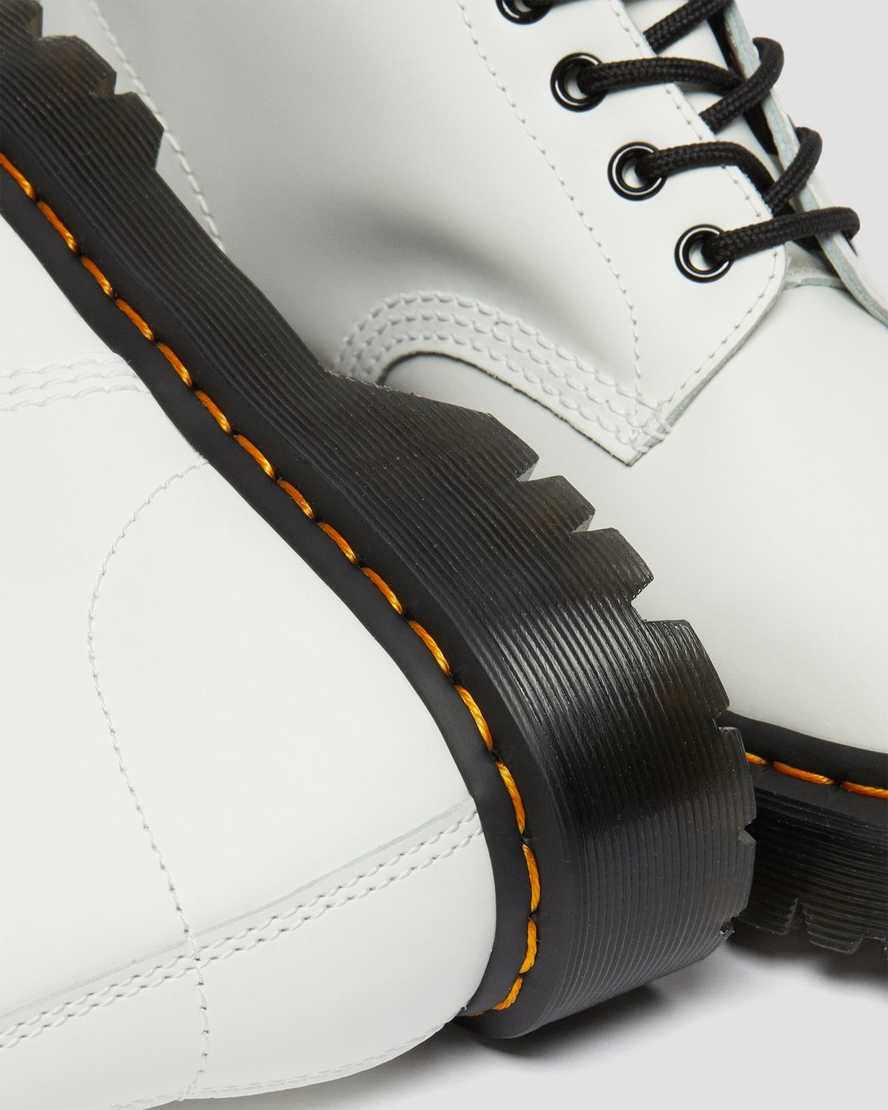 vita dr martens 1460 bex smooth herr platåstövlar