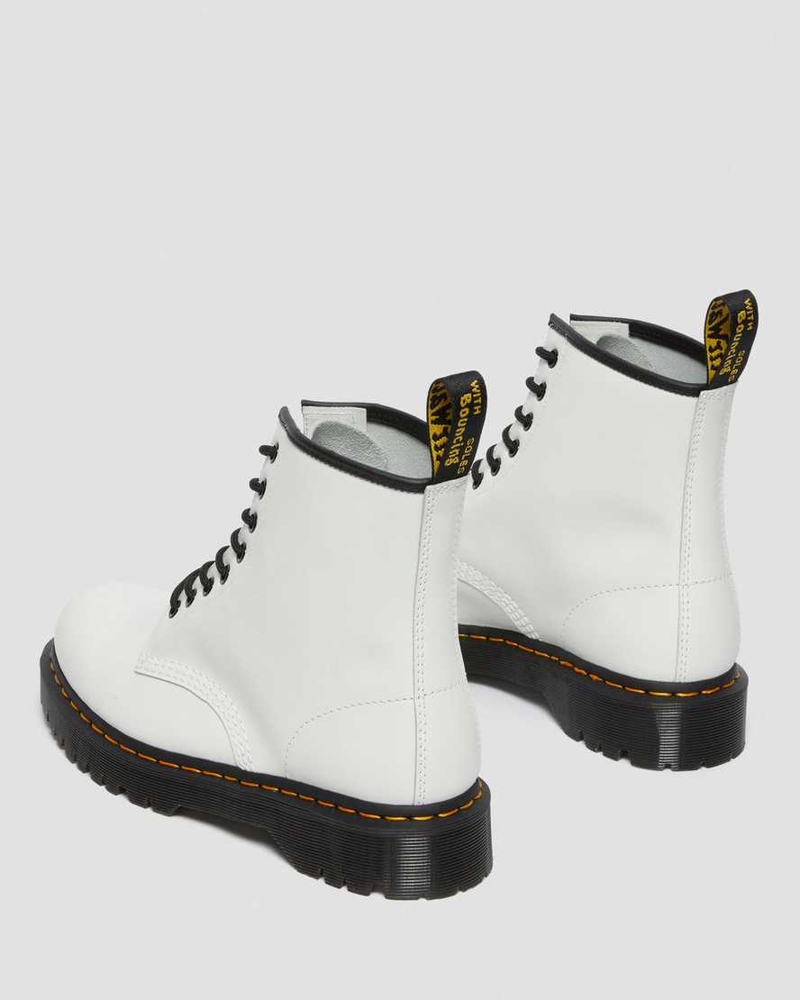 vita dr martens 1460 bex smooth herr platåstövlar