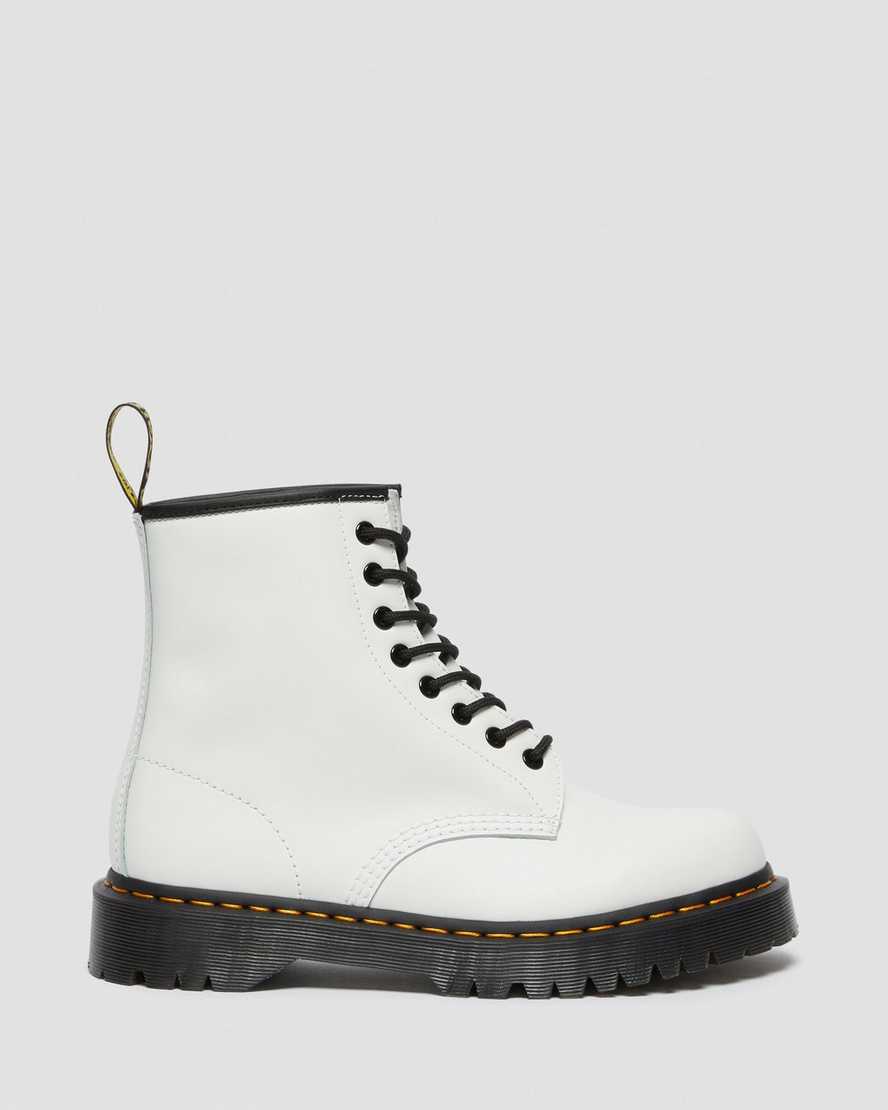 vita dr martens 1460 bex smooth herr platåstövlar
