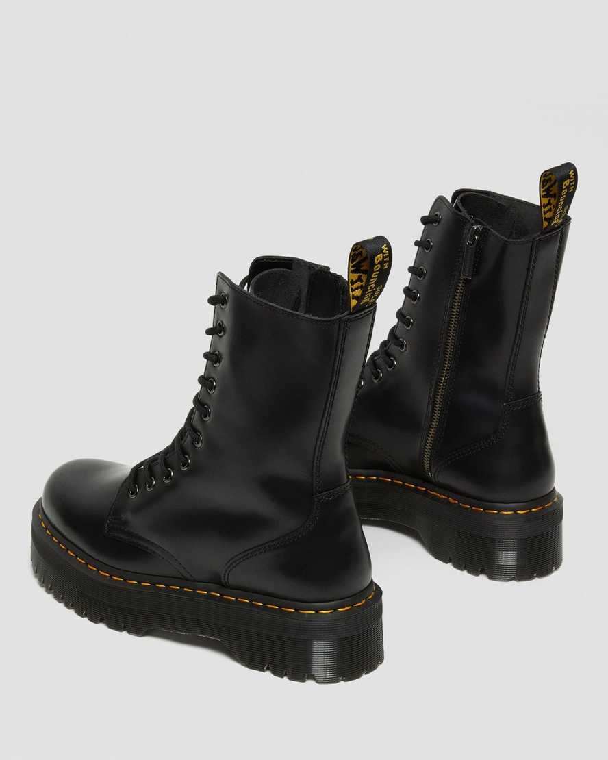 svarta dr martens jadon hi smooth herr platåstövlar