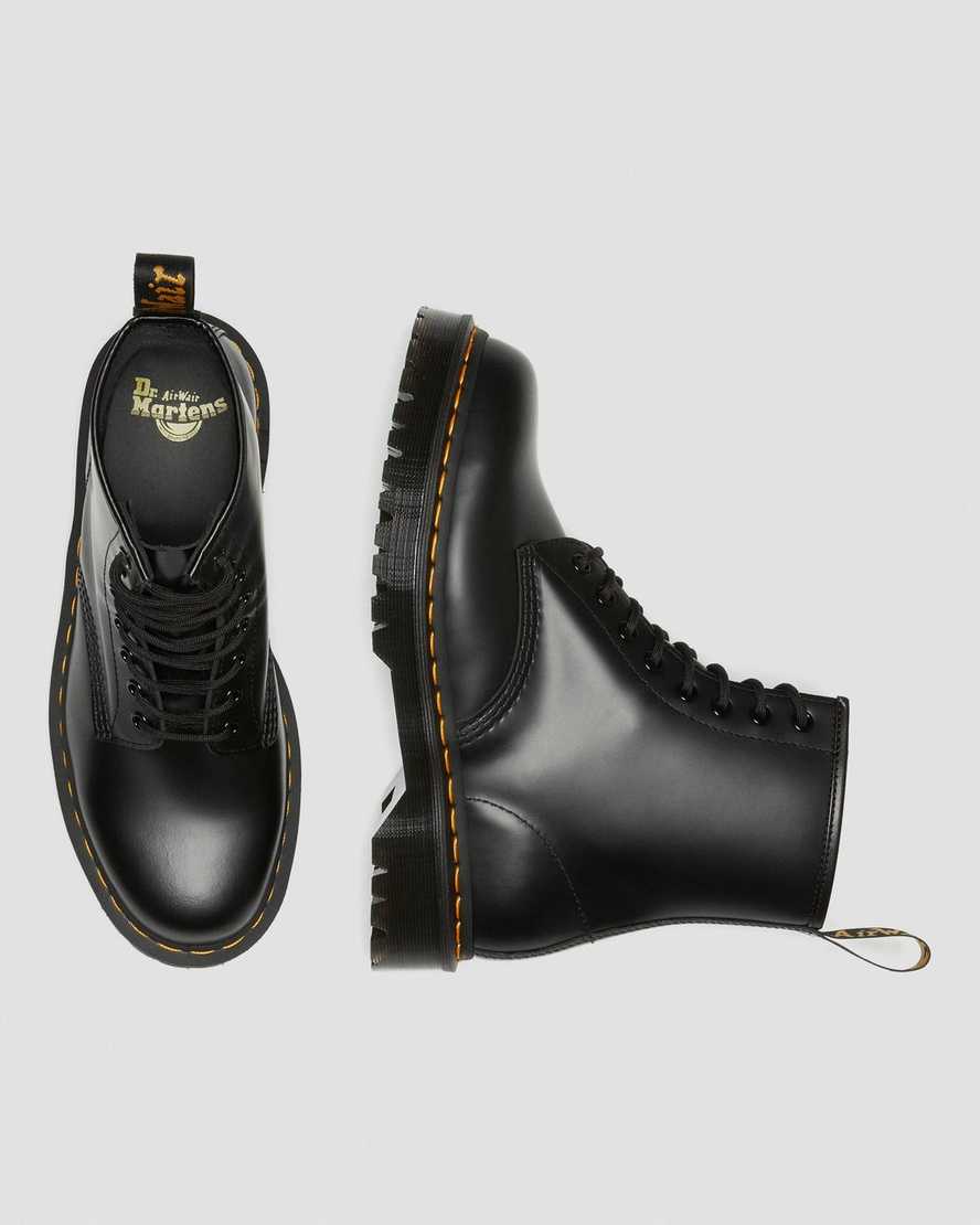 svarta dr martens 1460 bex smooth herr platåstövlar