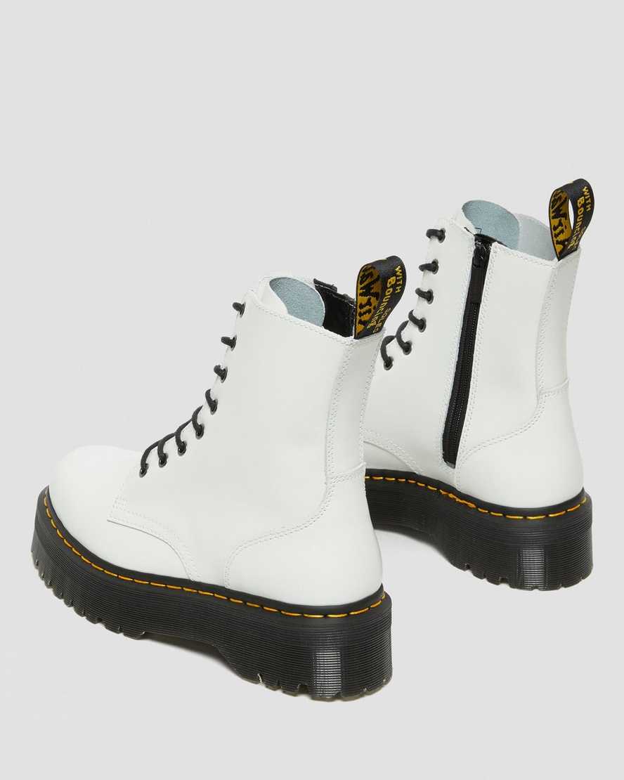 vita dr martens jadon smooth herr platåstövlar