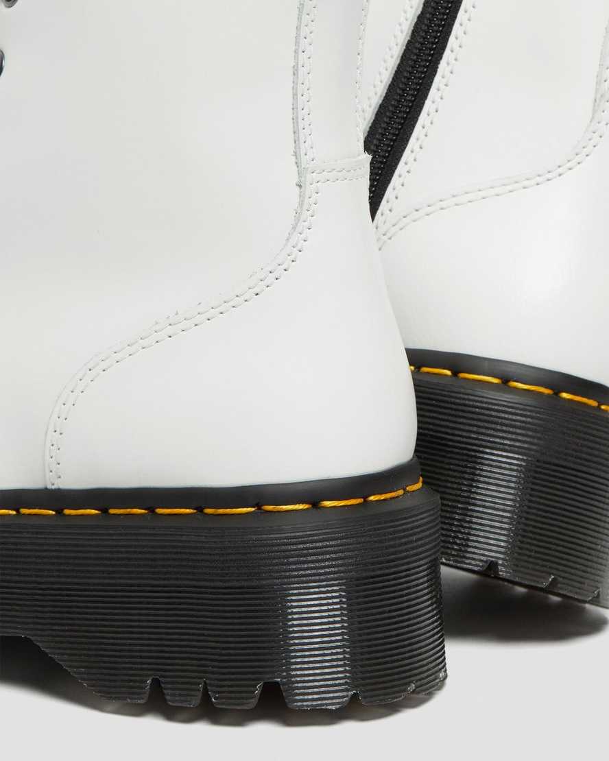 vita dr martens jadon smooth herr platåstövlar