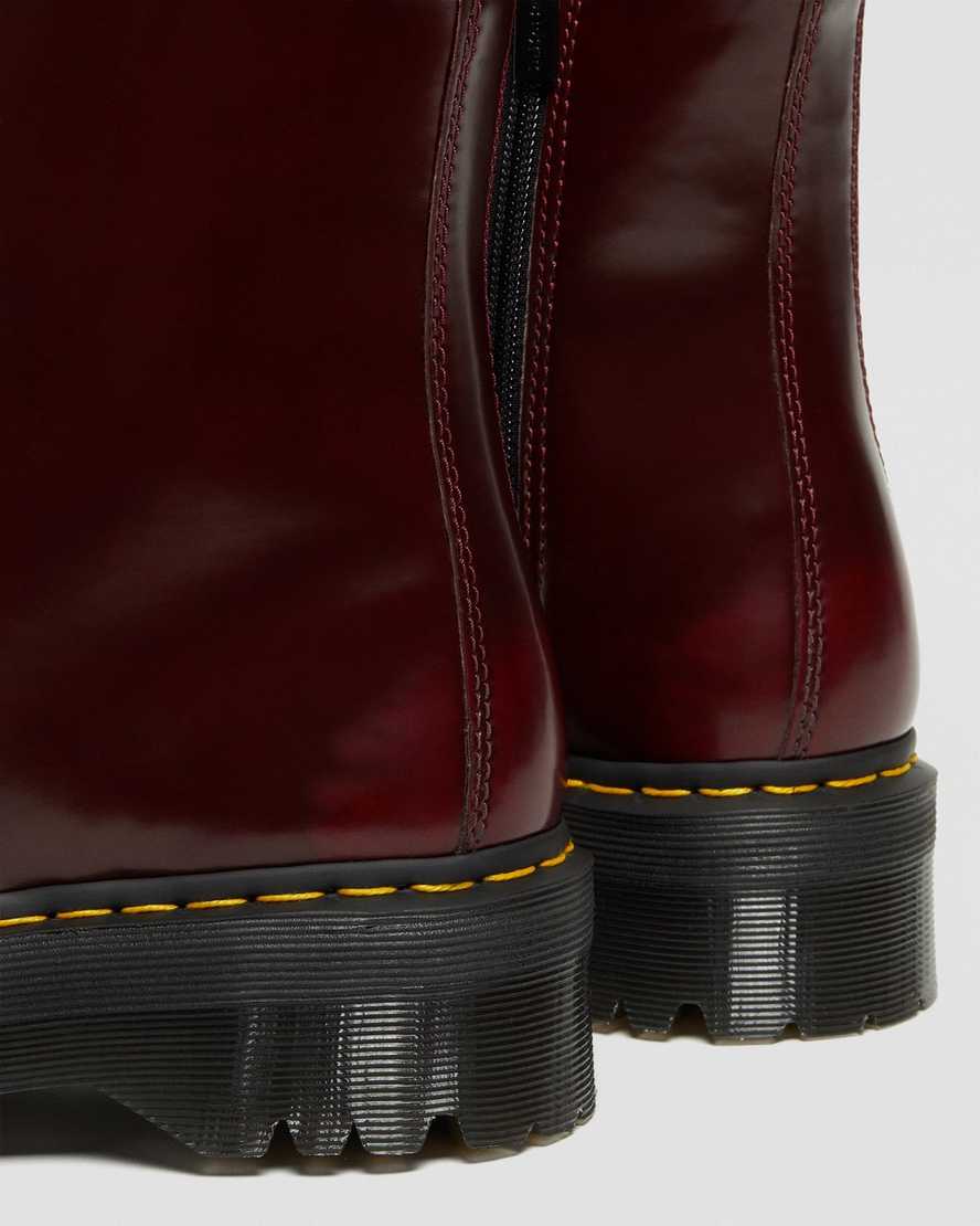 röda dr martens jadon ii herr platåstövlar