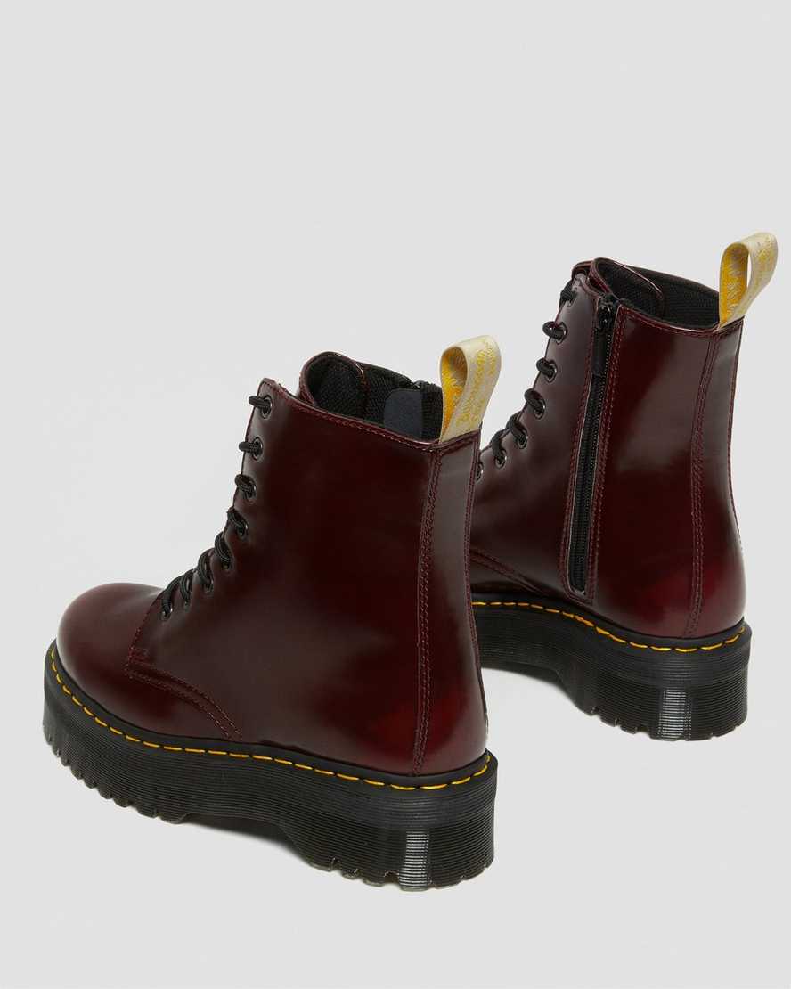 röda dr martens jadon ii herr platåstövlar