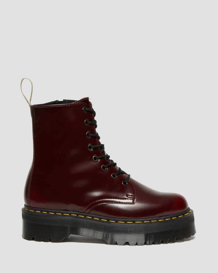 röda dr martens jadon ii herr platåstövlar