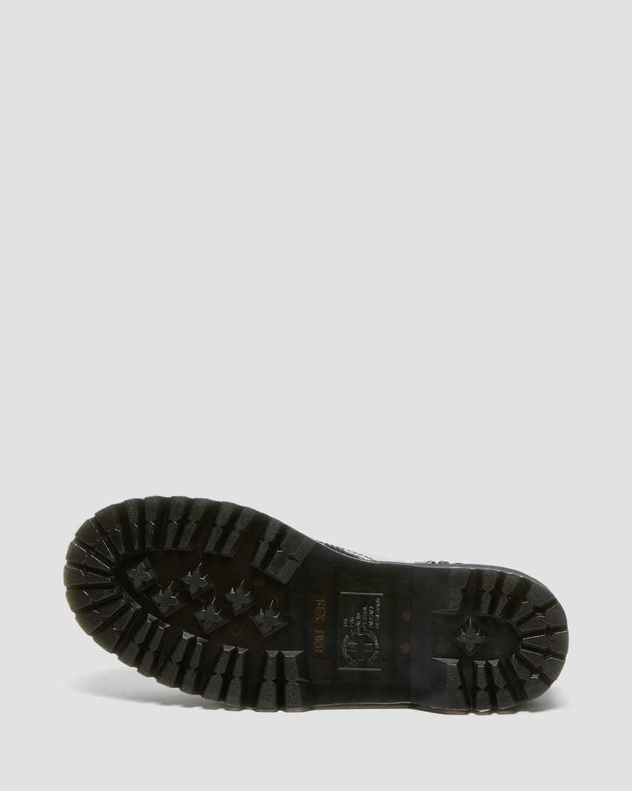 svarta dr martens jadon polka dot smooth herr platåstövlar