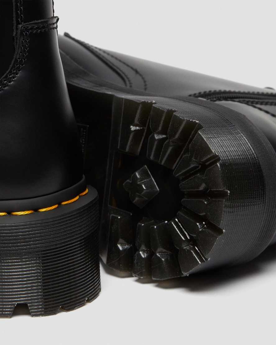 svarta dr martens jadon smooth herr platåstövlar