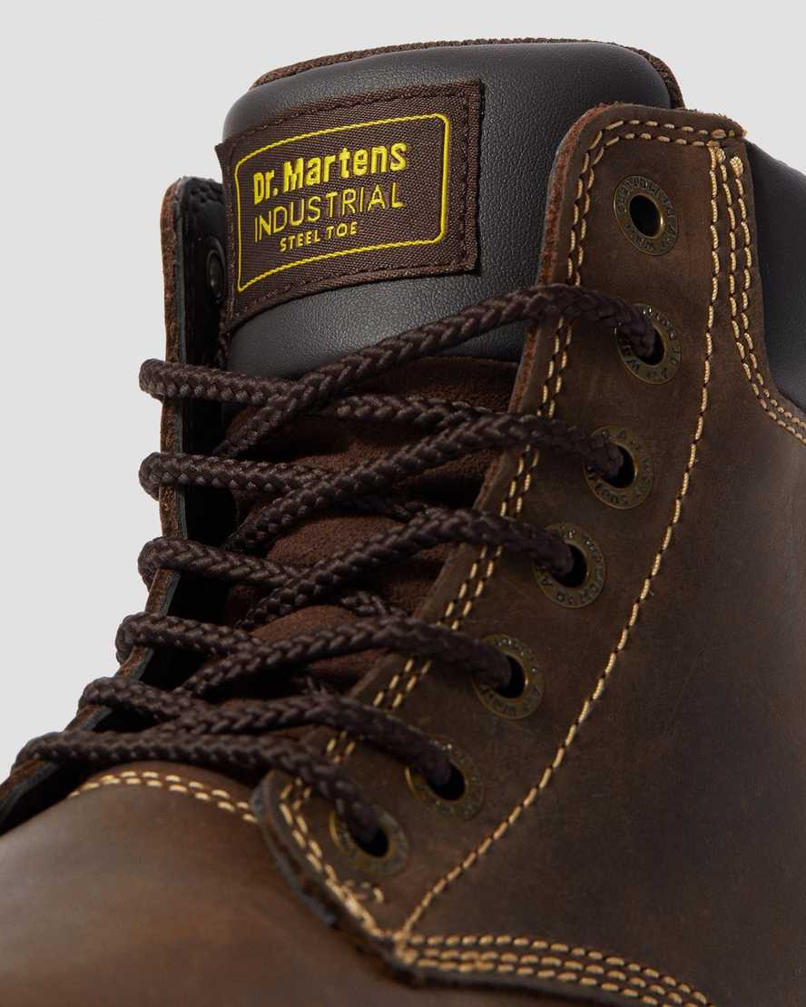 mörkbruna dr martens winch extra wide herr arbetsstövlar