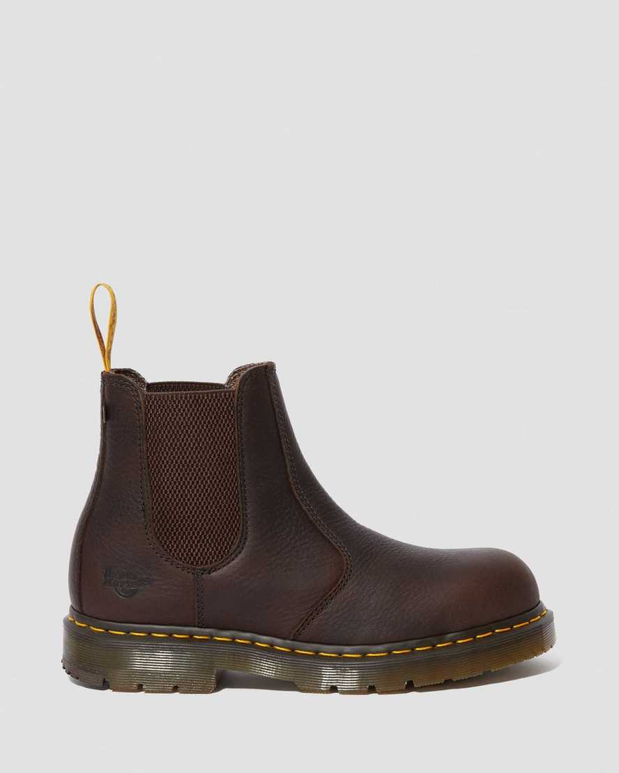bruna dr martens fellside chelsea arbetsstövlar för män