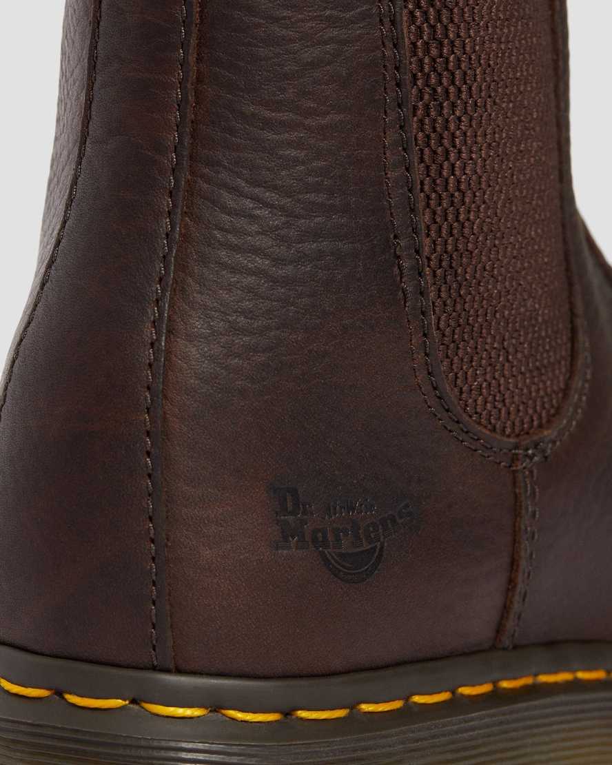 bruna dr martens fellside chelsea arbetsstövlar för män
