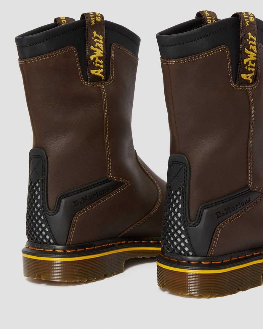 mörkbruna dr martens firth vattentäta stålhätta arbetsstövlar för herr