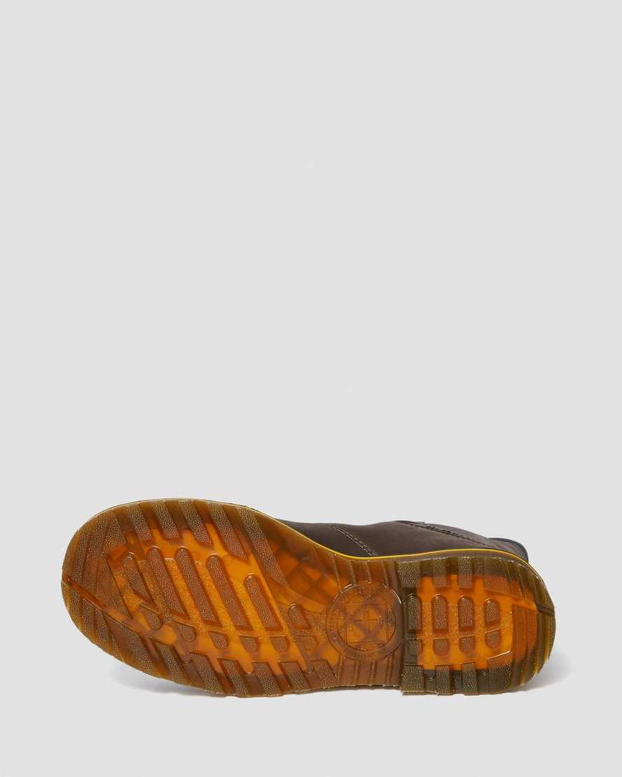 mörkbruna dr martens firth vattentäta stålhätta arbetsstövlar för herr