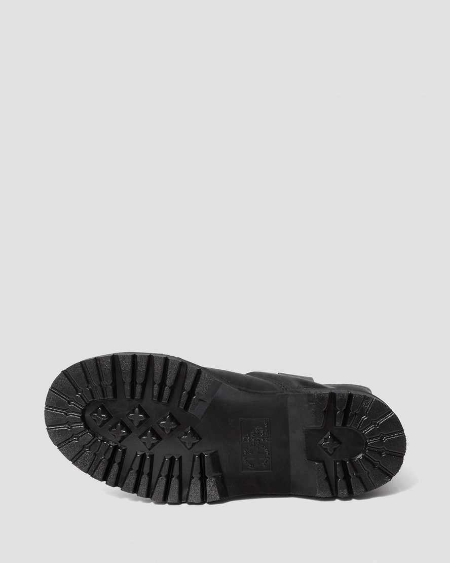 svarta dr martens 2295 extra wide greasy slip on herr arbetsstövlar