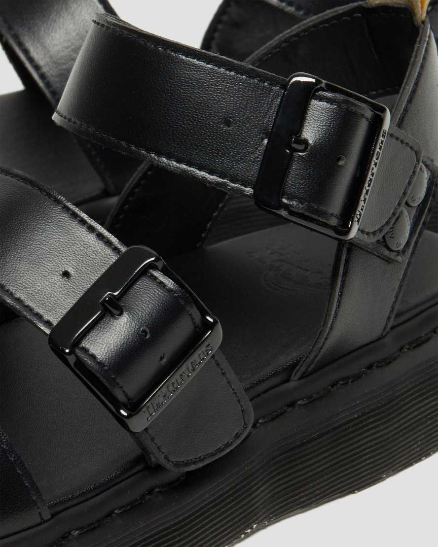 svarta dr martens gryphon gladiatorsandaler för män