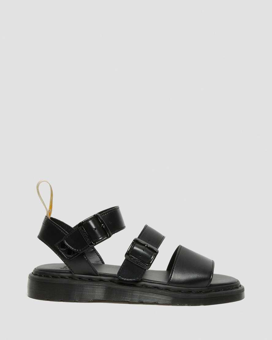svarta dr martens gryphon gladiatorsandaler för män
