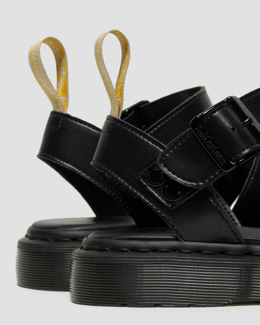 svarta dr martens gryphon gladiatorsandaler för män