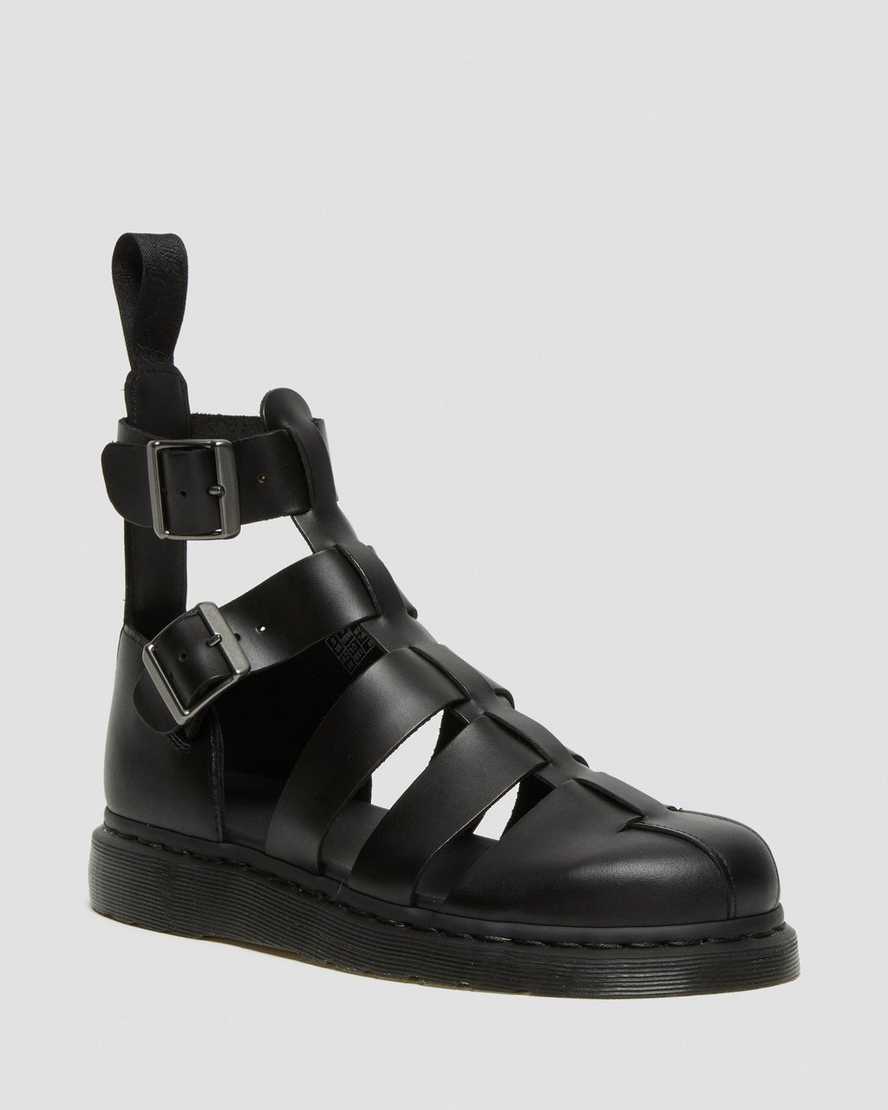 svarta dr martens geraldo gladiatorsandaler för män