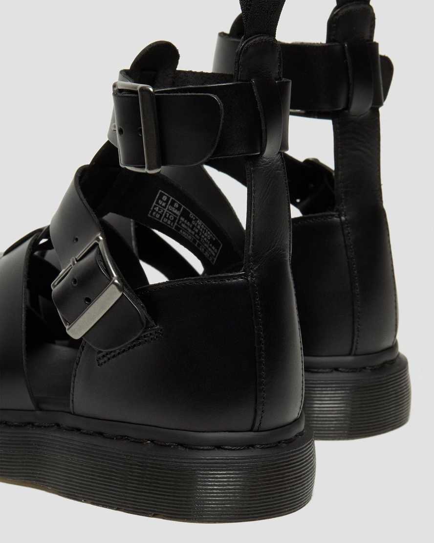 svarta dr martens geraldo gladiatorsandaler för män