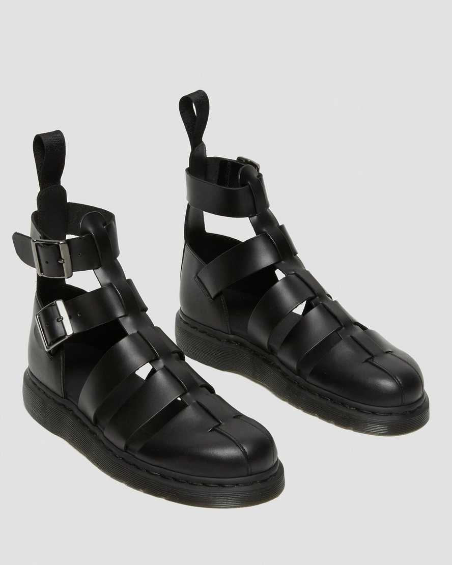 svarta dr martens geraldo gladiatorsandaler för män
