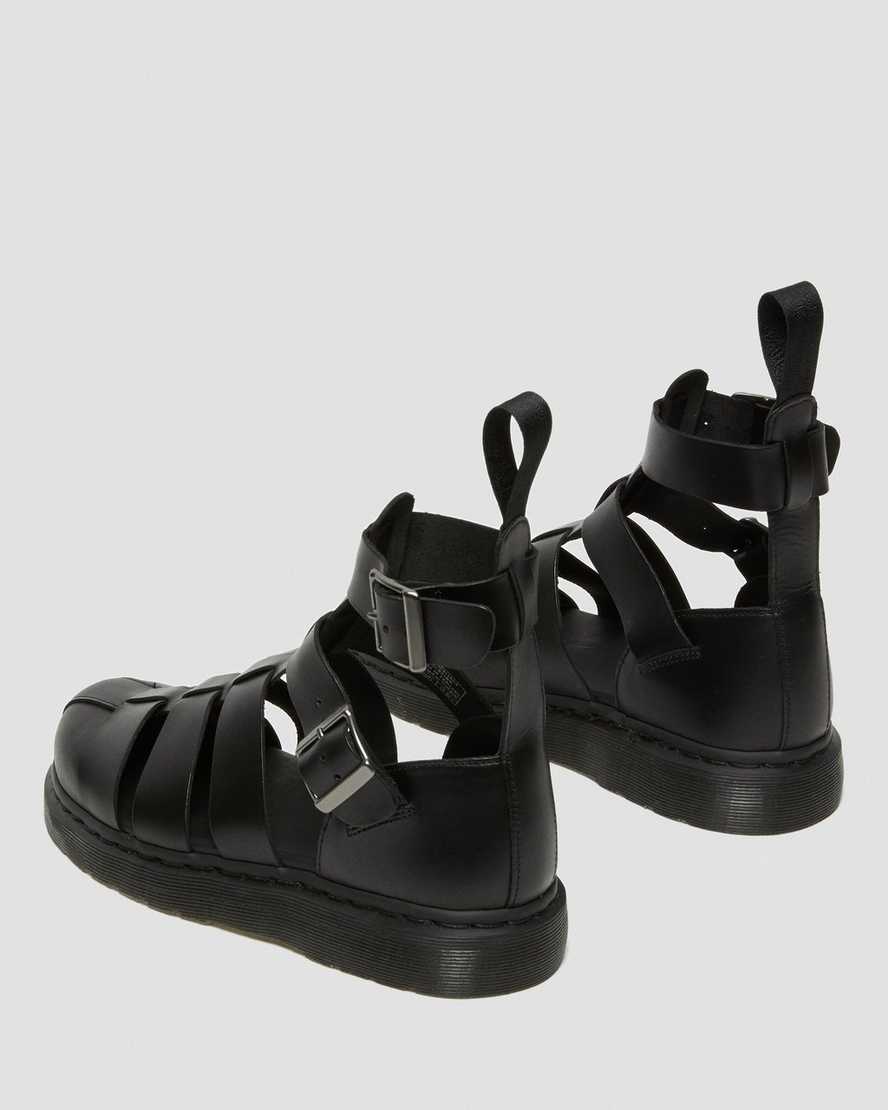 svarta dr martens geraldo gladiatorsandaler för män