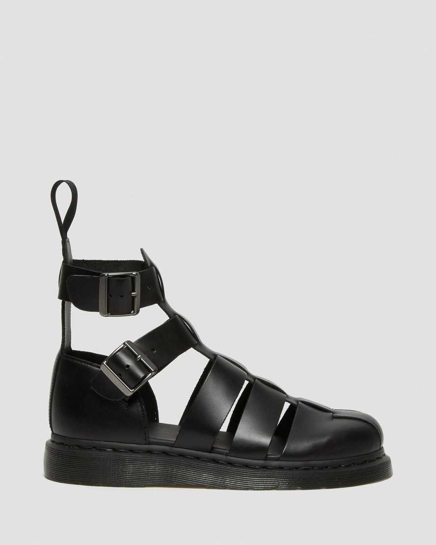 svarta dr martens geraldo gladiatorsandaler för män