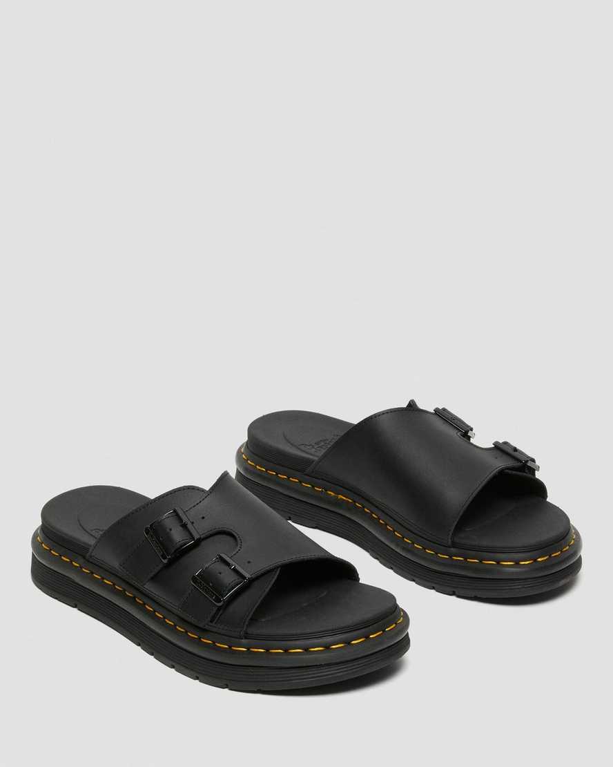 svarta dr martens dax herr slidesandaler