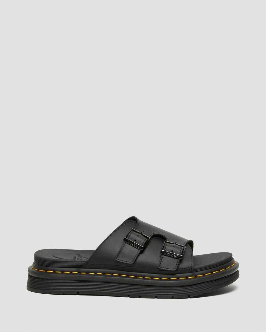 svarta dr martens dax herr slidesandaler